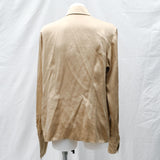 Vintage 90s Champagne Gold French Cuff 'Jobis' Blouse - 10-12