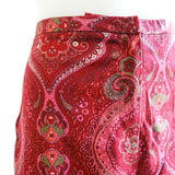 Vintage 90s Fuchsia Paisley 'Style & Co' Cropped Pants - 8-10