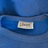 Vintage 80s Blue Fleece Patchwork Sweatshirt - 10+