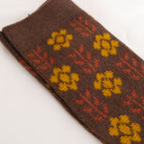 Cozy Cotton Blend Socks - Brown Wallpaper Floral