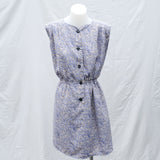 Vintage 90s Lavender Floral Garden Dress - 6-8