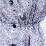 Vintage 90s Lavender Floral Garden Dress - 6-8