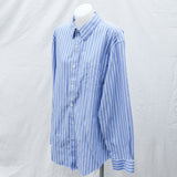 Blue Striped Supima Cotton 'Land's End' Button-Down Shirt - 12+