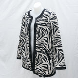 Y2K Zebra Collarless 'Millers' Jacket - 12+