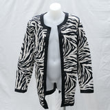 Y2K Zebra Collarless 'Millers' Jacket - 12+