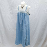 Denim Embroidered 'Auguste' Trapeze Dress - 8-12