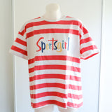 Red Striped Cotton 'Sportsgirl' Tee - 12-14