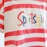 Red Striped Cotton 'Sportsgirl' Tee - 12-14