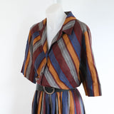 Vintage 60s Striped 'Lilian Russell' House Dress - 10-12