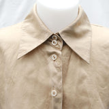 Vintage 90s Champagne Gold French Cuff 'Jobis' Blouse - 10-12