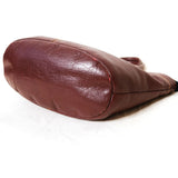 Burgundy Leather 'agnès b. Voyage' Leather Shopper Bag