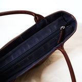 Burgundy Leather 'agnès b. Voyage' Leather Shopper Bag