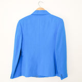 Vintage 80s Sky Blue Linen Blend 'Keith Matheson' Jacket - 8-12