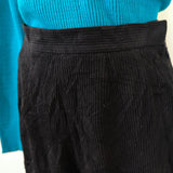 Vintage 90s Black Corduroy High Waist 'New York Now' Cigarette Pants - 4-6