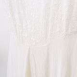 Vintage 80s Cream Embroidered 'RAAM Original' Sun Dress - 8-12