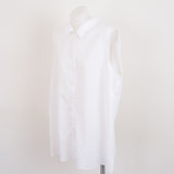 Vintage 90s White 'Postie Fashions' Boxy Longline Blouse - 12+
