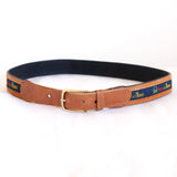 Vintage 90s Leather Trim 'Benetton' Belt - 6-10