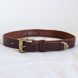 Saddle Brown Leather 'Just Jeans' Western Belt - 8-12