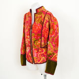 Multi Floral Cotton Corduroy 'Peace Angel' Fitted Jacket - 6-10