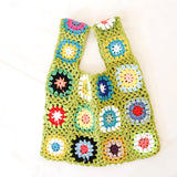 Khaki Cotton Crochet Mini Bag