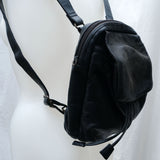 Vintage 90s Black Leather Mini Backpack